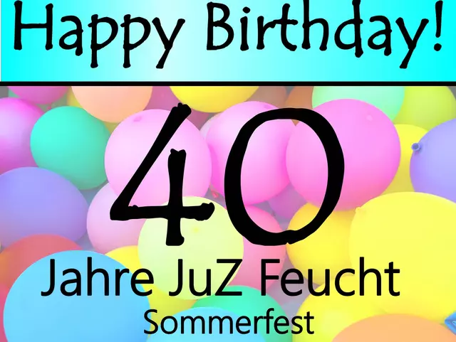 Sommerfest und 40 Jahre JuZ Feucht Plakat